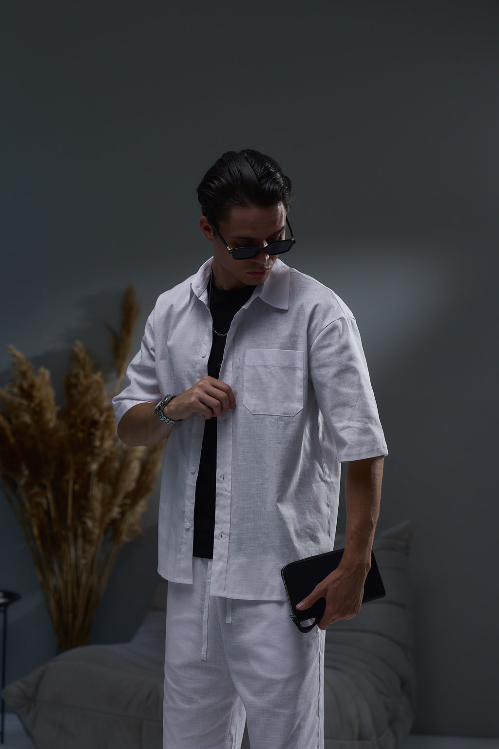 Костюм лляний LOFT у білому кольорі