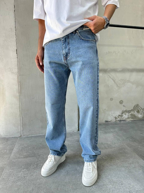 Джинси baggy у блакинтому кольорі